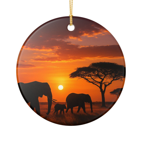 Savanna Harmony - Ceramic Decoration Ornament, (1pc)