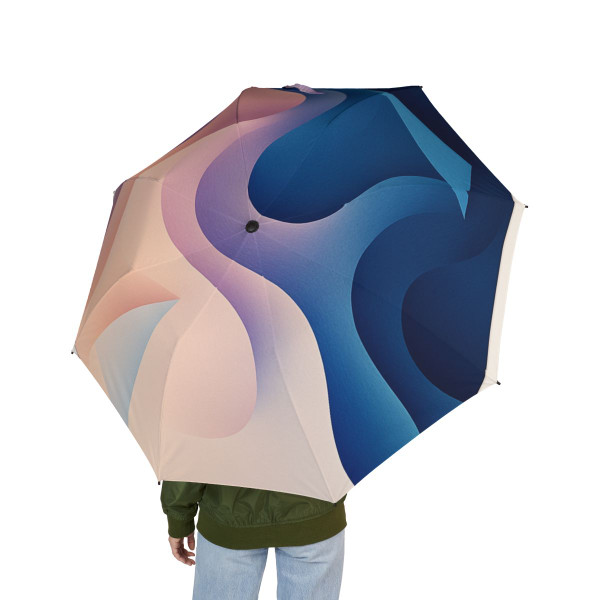 Fluid Geometry Harmony - Semi-Automatic Foldable Umbrella