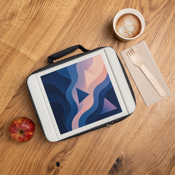 Fluid Geometry Harmony - Lunch Bag