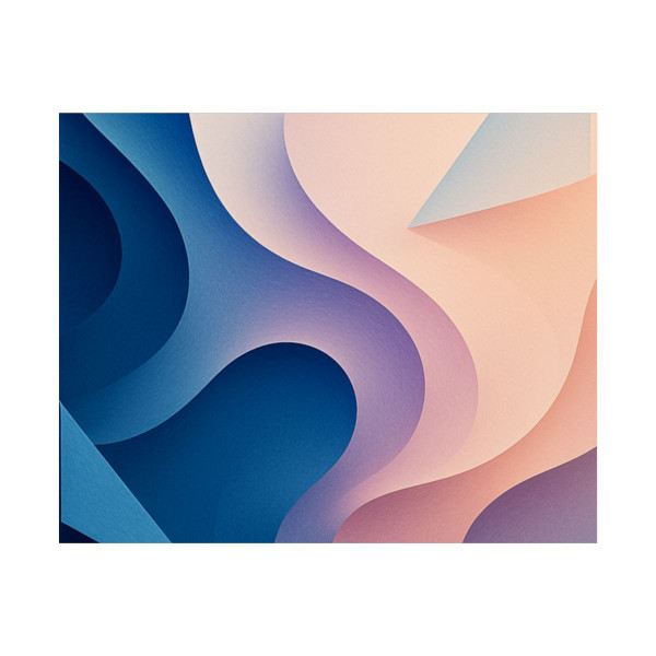 Fluid Geometry Harmony - Matte Horizontal Posters