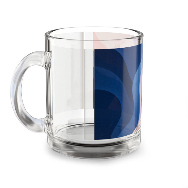 Fluid Geometry Harmony - Glass Mug, 10oz