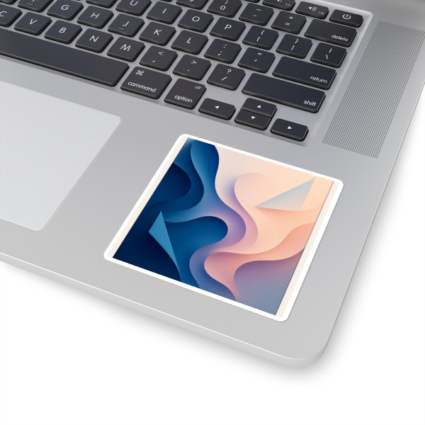 Fluid Geometry Harmony - Square Stickers