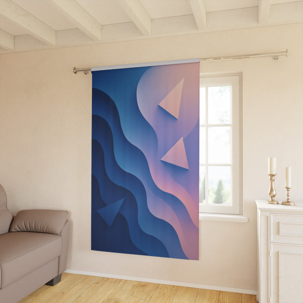 Fluid Geometry Harmony - Window Curtains (1 Piece)