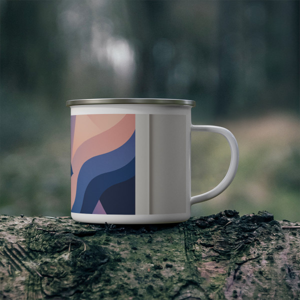 Fluid Geometry Harmony - Enamel Camping Mug