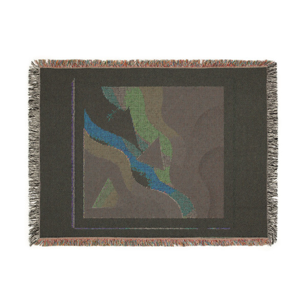 Fluid Geometry Harmony - Woven Blanket