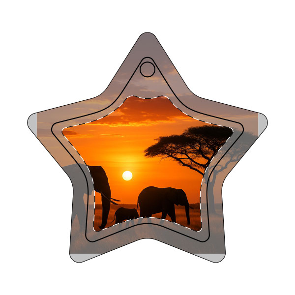 Savanna Harmony - Ceramic Ornaments, 1-Side Print