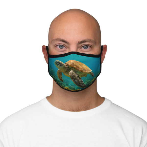 Serene Ocean Whisper - Fitted Polyester Face Mask