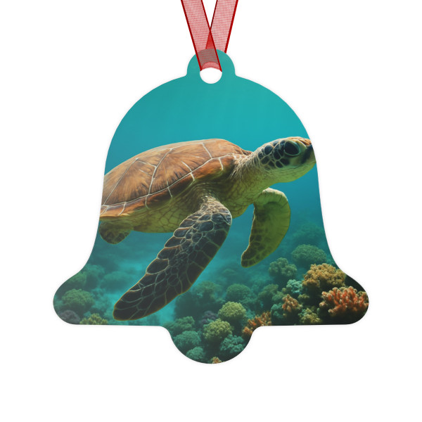 Serene Ocean Whisper - Metal Ornaments