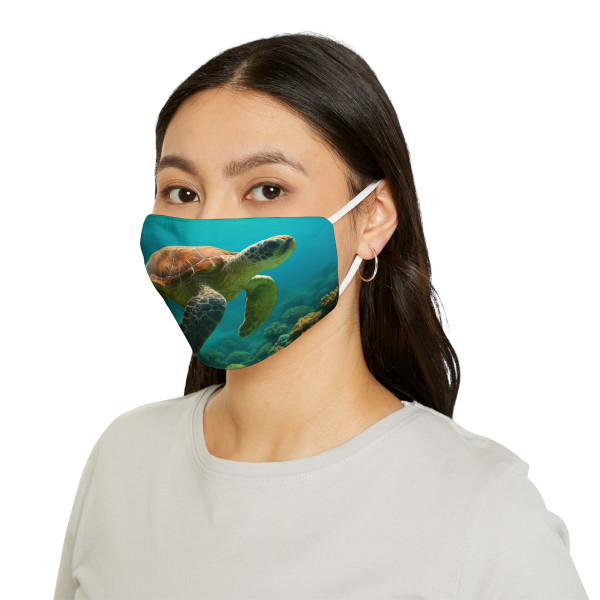 Serene Ocean Whisper - Snug-Fit Polyester Face Mask