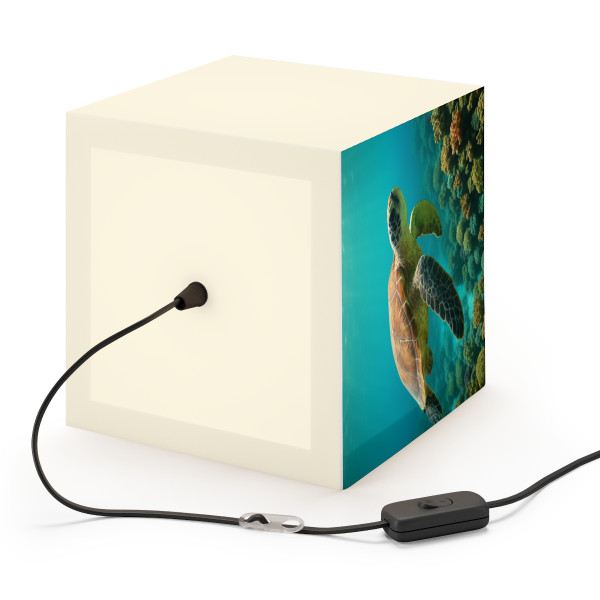 Serene Ocean Whisper - Light Cube Lamp