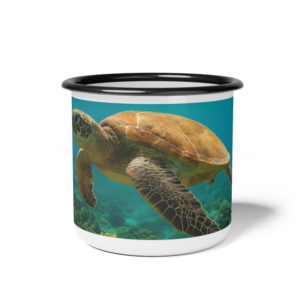 Serene Ocean Whisper - Enamel Camp Cup