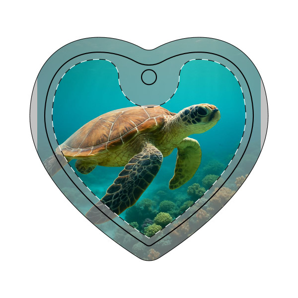 Serene Ocean Whisper - Ceramic Ornaments, 1-Side Print