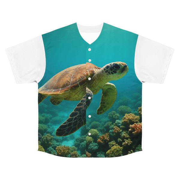 Serene Ocean Whisper - Men's Baseball Jersey (AOP)