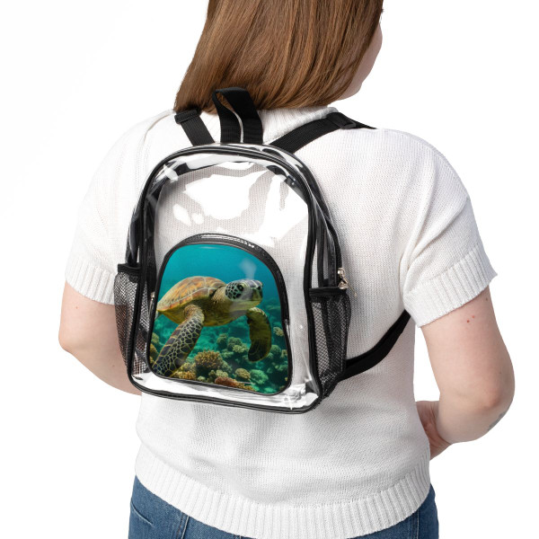 Serene Ocean Whisper - Clear Stadium Backpack