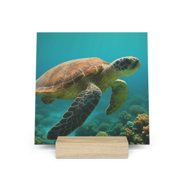 Serene Ocean Whisper - Gallery Board with Stand