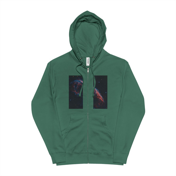 Stellar Veil - Unisex Fleece Zip Up Hoodie