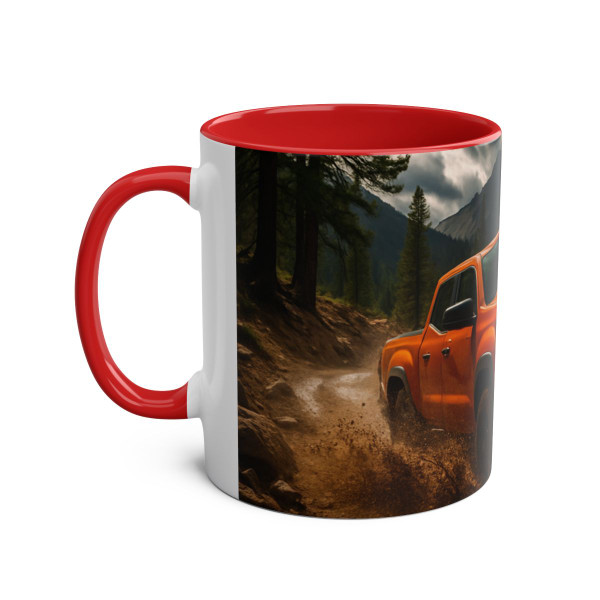 Rugged Trailblazer - Two-Tone Coffee Mugs, 11oz