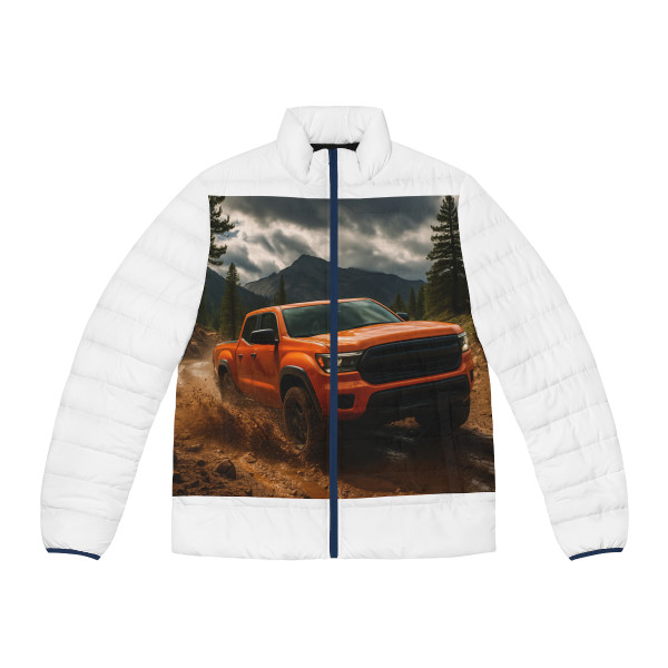 Rugged Trailblazer - Men's Puffer Jacket (AOP)