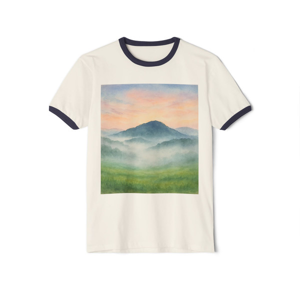 Ethereal Dawn - Unisex Cotton Ringer T-Shirt