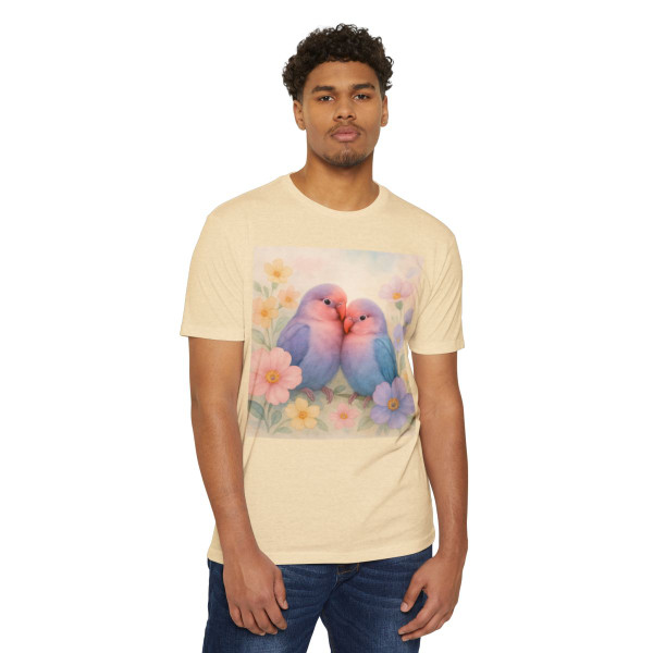 Whimsical Love Birds - Unisex CVC Jersey T-shirt