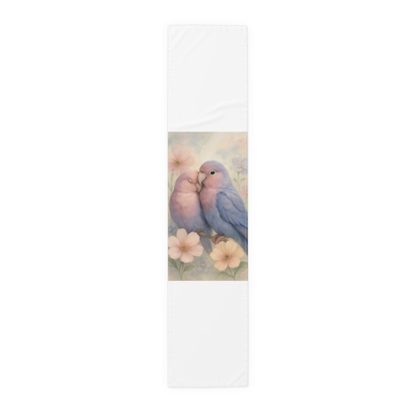 Whimsical Love Birds - Table Runner (Cotton, Poly)