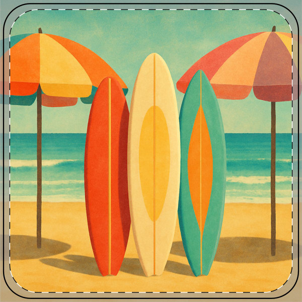 Retro Beach Getaway - Coaster