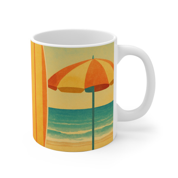 Retro Beach Getaway - Ceramic Mug (EU)