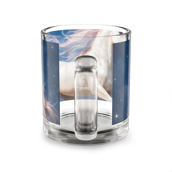 Celestial Dreamscape - Glass Mug, 10oz