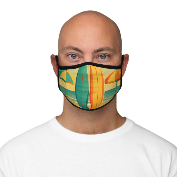 Retro Beach Getaway - Fitted Polyester Face Mask