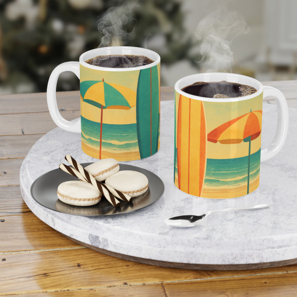 Retro Beach Getaway - Ceramic Mugs (11oz\15oz\20oz)