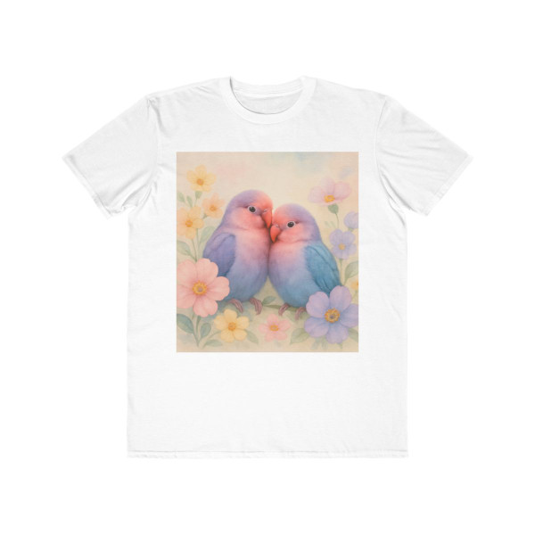 Whimsical Love Birds - Men's Lightweight Fashion Tee
