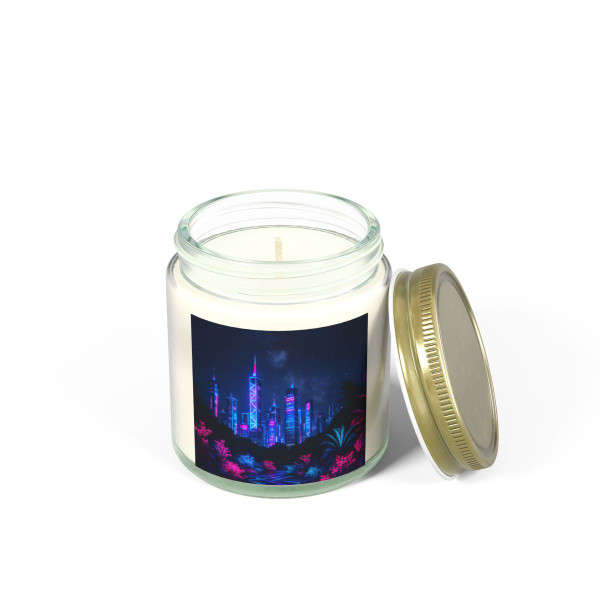 Neon Dreamscape - Scented Candles, Coconut Apricot Wax (4oz, 9oz)