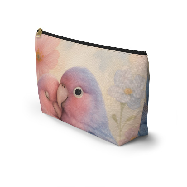 Whimsical Love Birds - Accessory Pouch w T-bottom