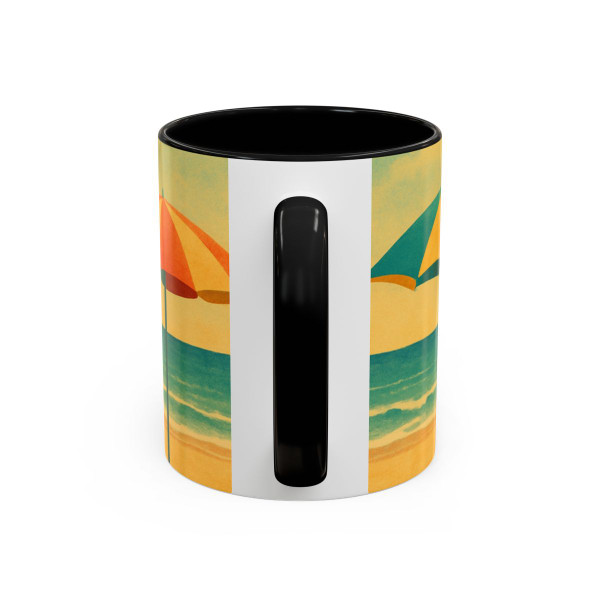 Retro Beach Getaway - Accent Coffee Mug (11, 15oz)