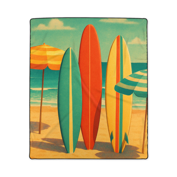 Retro Beach Getaway - Polyester Blanket