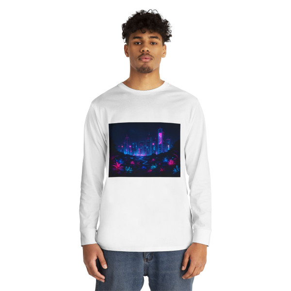 Neon Dreamscape - Long Sleeve Crewneck Tee