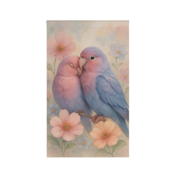 Whimsical Love Birds - House Banner