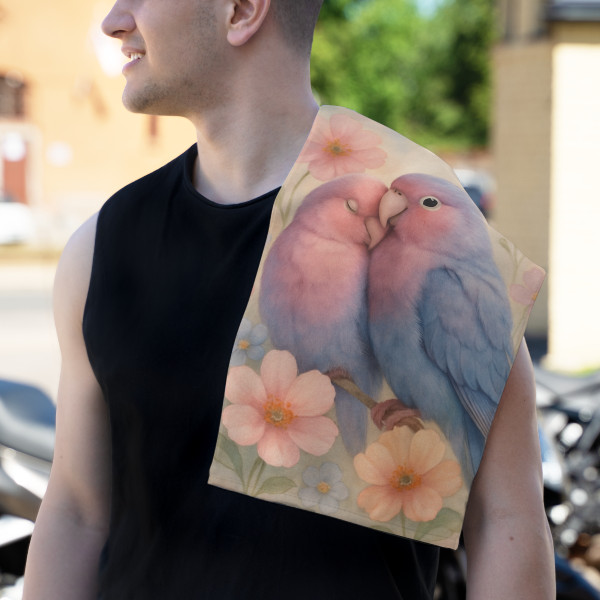 Whimsical Love Birds - Rally Towel, 11x18