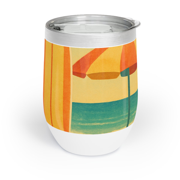 Retro Beach Getaway - Chill Wine Tumbler