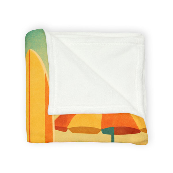 Retro Beach Getaway - Soft Polyester Blanket