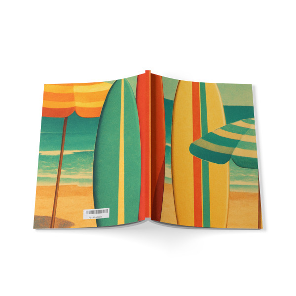 Retro Beach Getaway - Softcover Notebook, A5