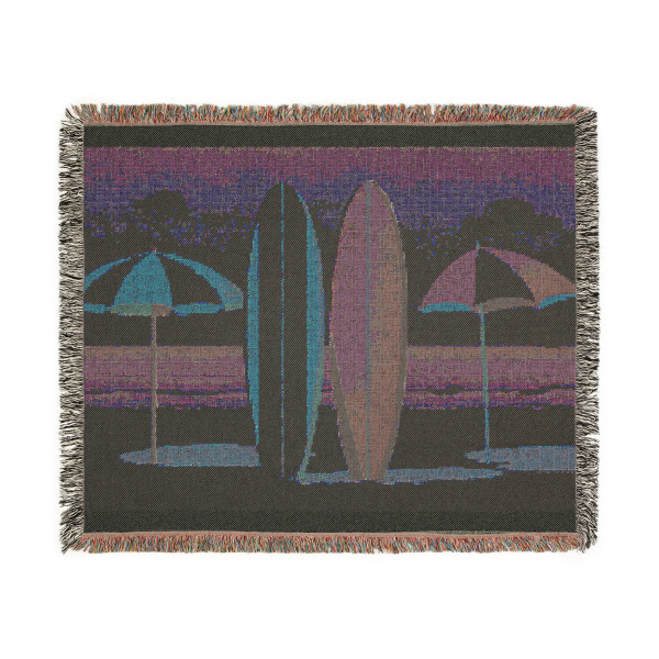 Retro Beach Getaway - Woven Blanket
