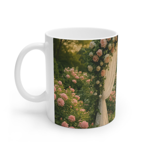 Whimsical Garden Bliss - White Ceramic Mug, 11oz and 15oz