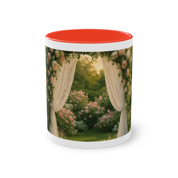 Whimsical Garden Bliss - Two-Tone Coffee Mug, 11oz