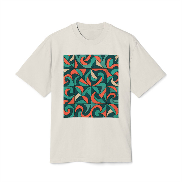 Geometric Pulse - Unisex Heavy Faded Tee