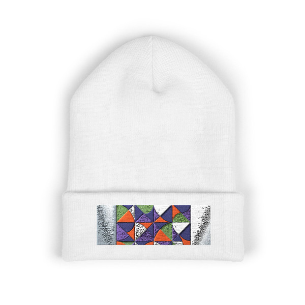 Geometric Pulse - Classic Cuffed Beanie (Embroidery)