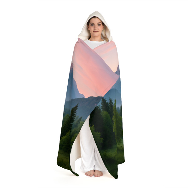 Wisdom in Nature - Hooded Sherpa Fleece Blanket