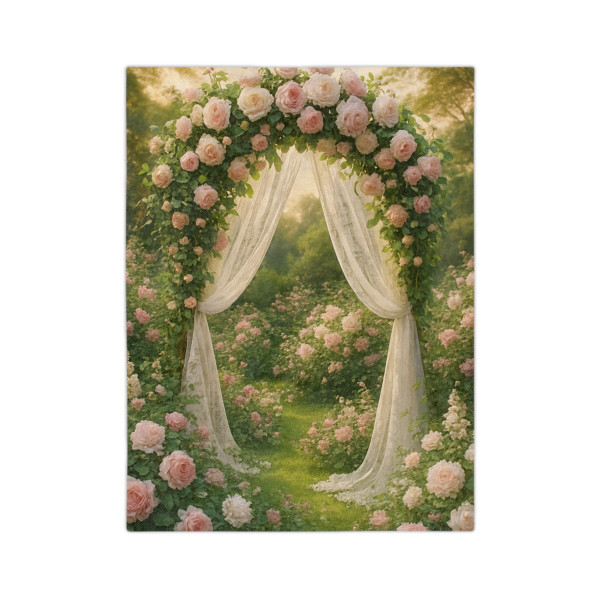 Whimsical Garden Bliss - Velveteen Microfiber Blanket