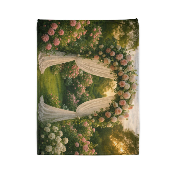 Whimsical Garden Bliss - Soft Polyester Blanket