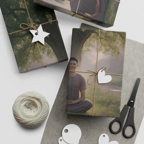 Serenity Flow - Gift Wrapping Paper Sheets, 1pc